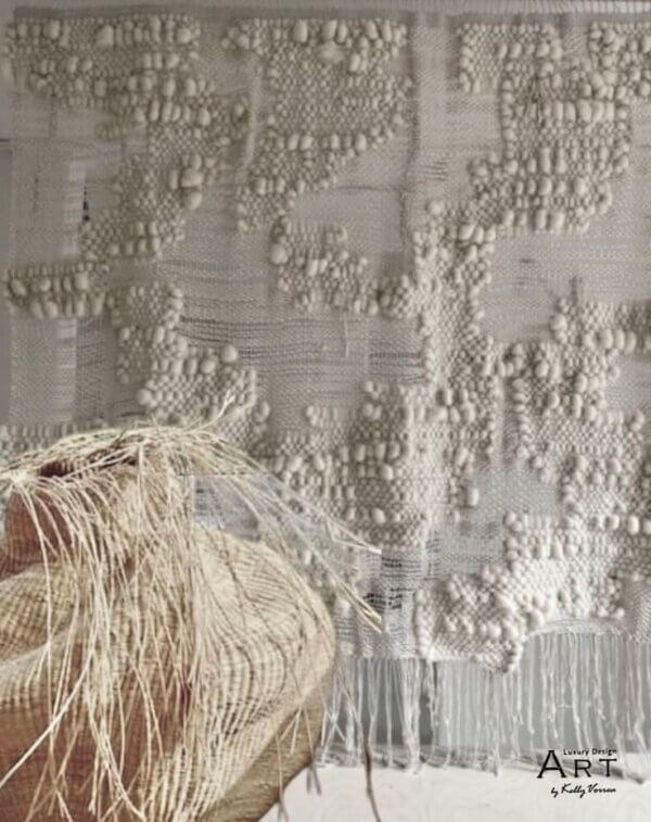 Handmade curtain and basket with eco friendly materials