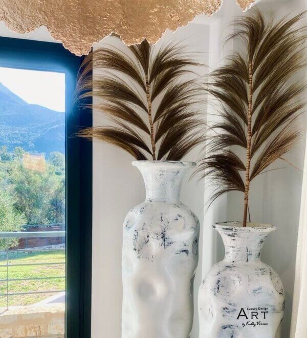 Handmade white ceramic pots